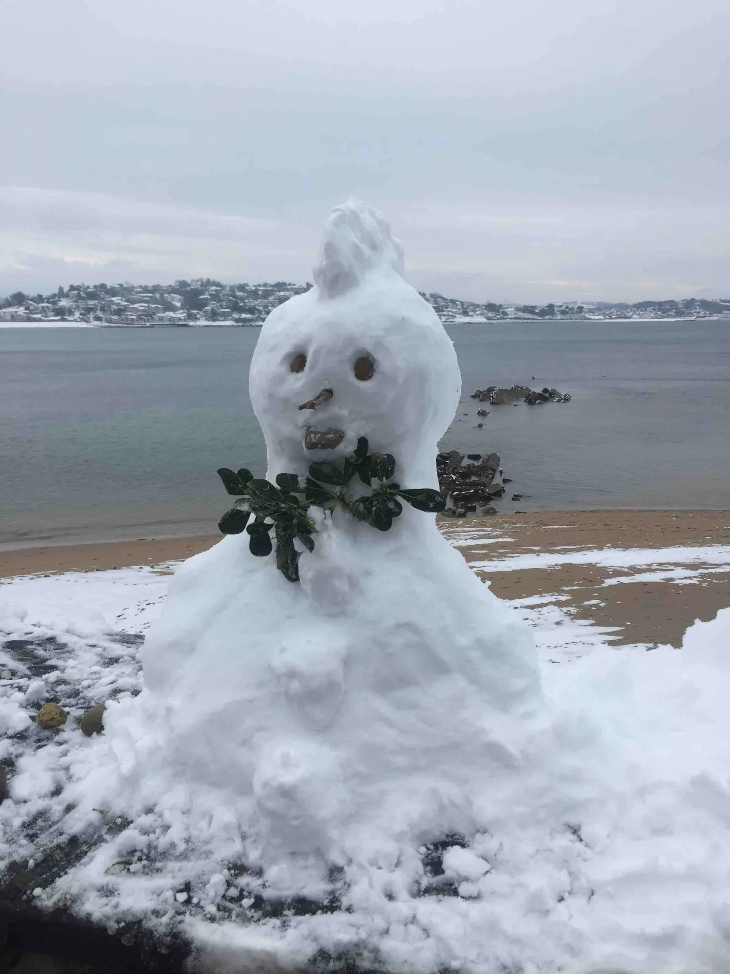 Bonhomme de neige à Saint-Jean-de-Luz